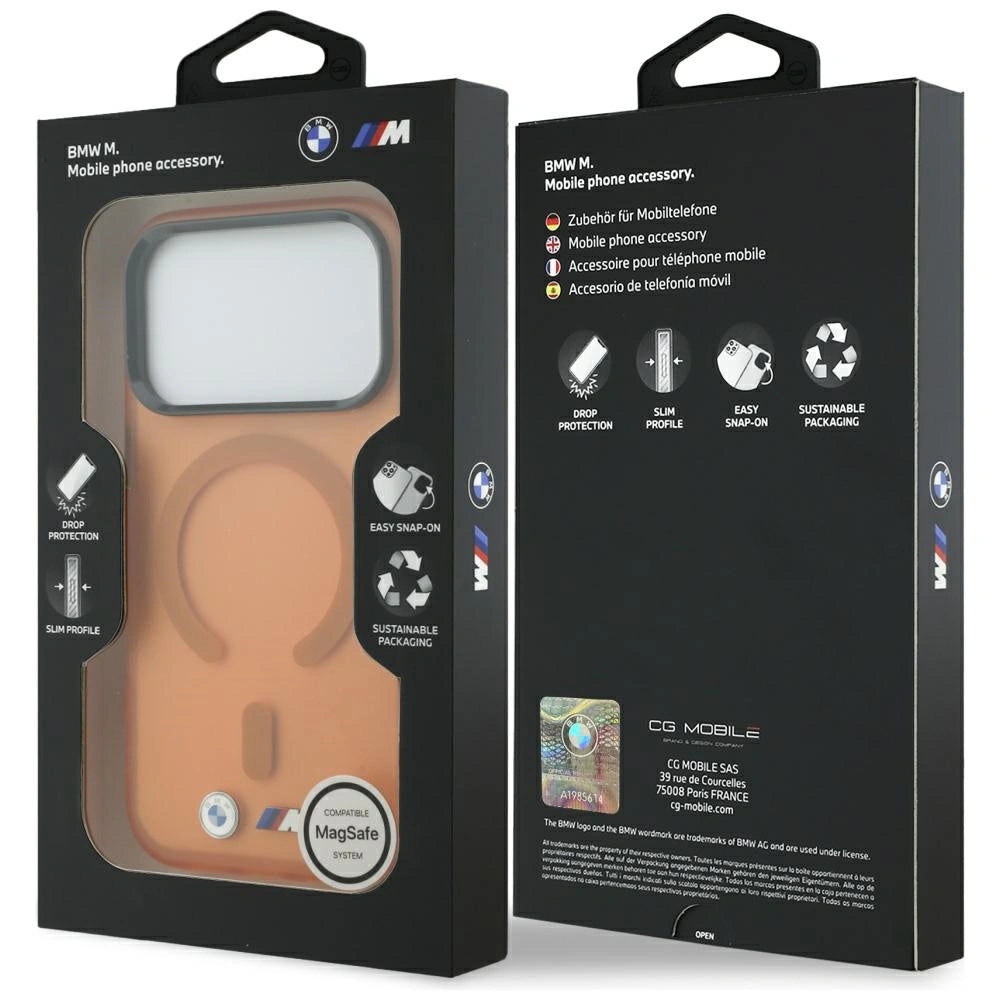 Etui BMW M IML Frosted na iPhone 17 Pro Max / 18 Pro Max - pomarańczowe – zdjęcie 8