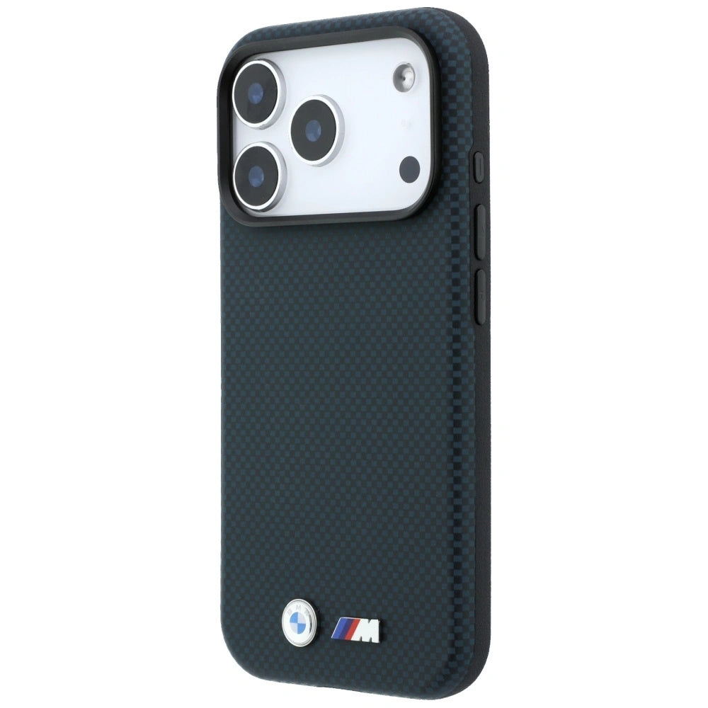 Etui BMW M Quadrille Kevlar Metal na iPhone 17 Pro / 18 Pro - granatowe – zdjęcie 2