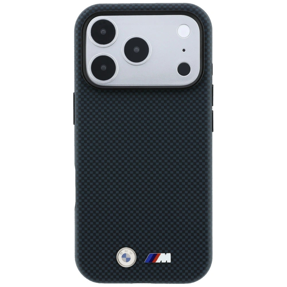 Etui BMW M Quadrille Kevlar Metal na iPhone 17 Pro / 18 Pro - granatowe – zdjęcie 3