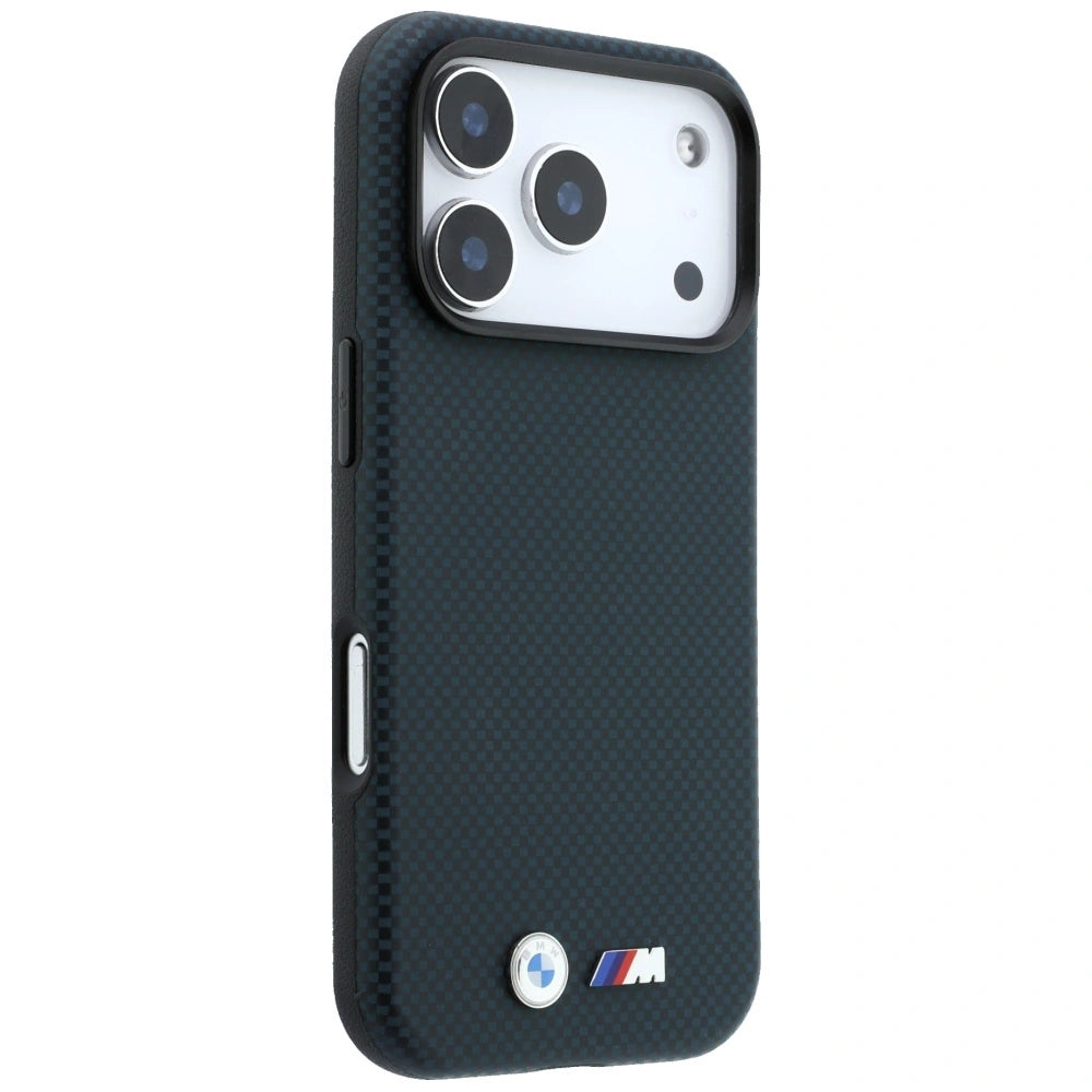 Etui BMW M Quadrille Kevlar Metal na iPhone 17 Pro / 18 Pro - granatowe – zdjęcie 4