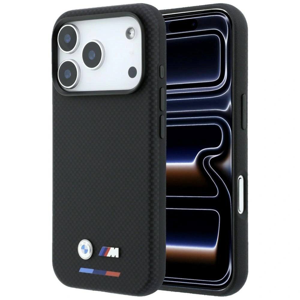Etui BMW M Quadrille Kevlar na iPhone 17 Pro Max / 18 Pro Max - czarne