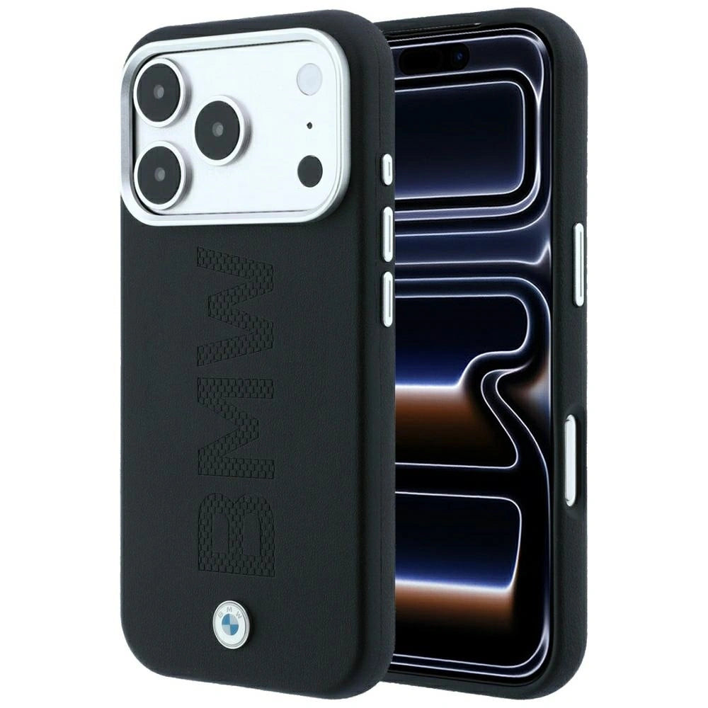 Etui BMW Sign Centered Deboss na iPhone 17 Pro Max / 18 Pro Max - czarne