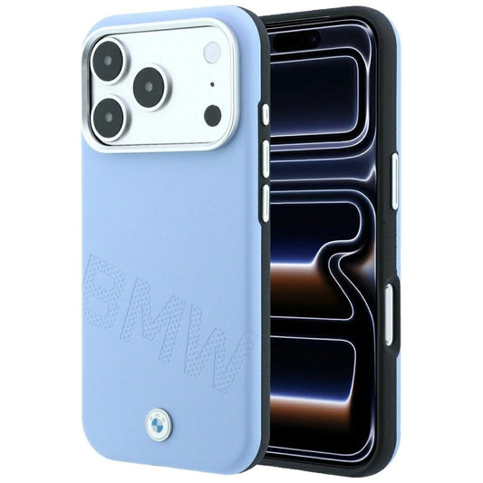 Etui BMW Sign Inclined Deboss na iPhone 17 Pro / 18 Pro - niebieskie