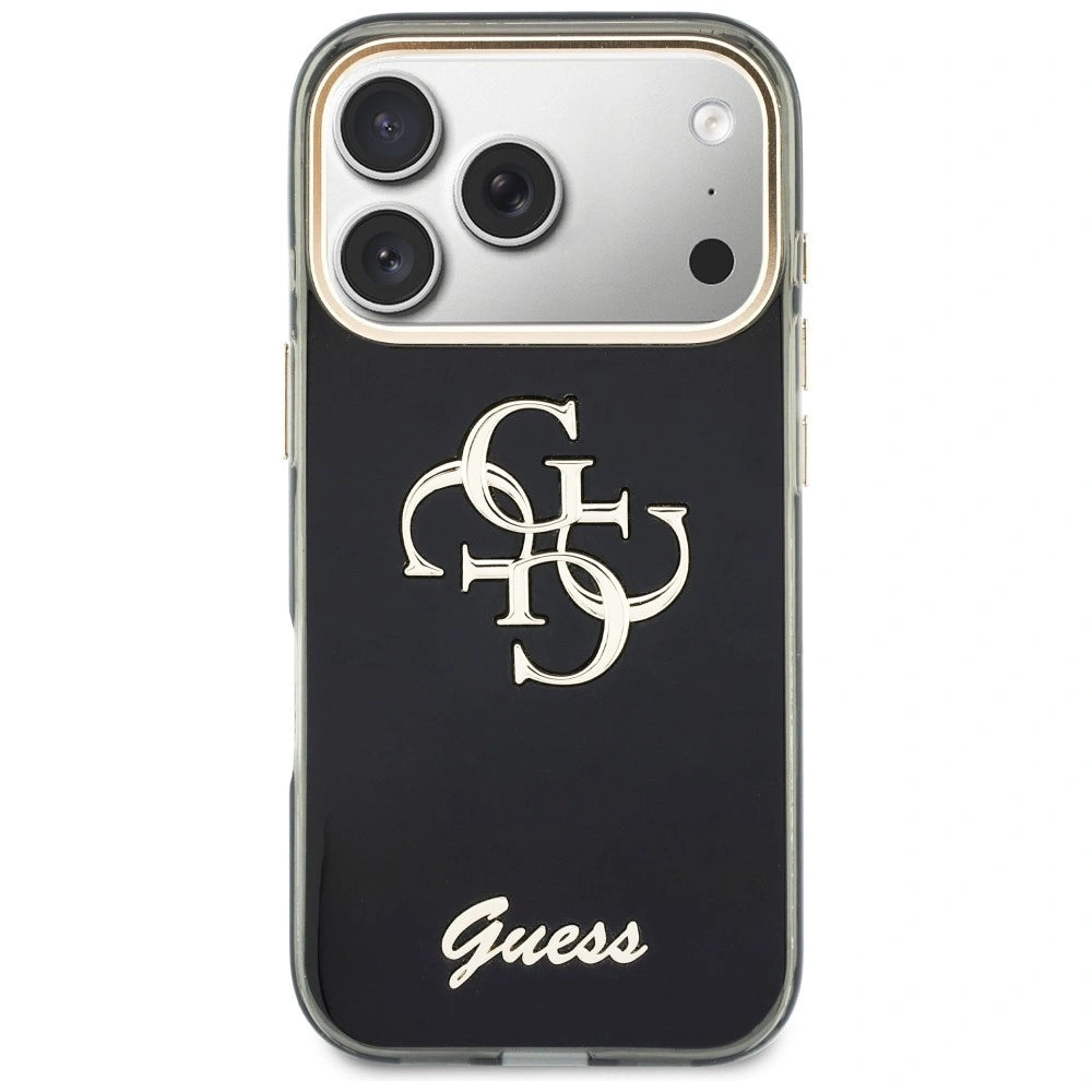 Etui Guess IML 4G Script Metal na iPhone 17 Pro Max / 18 Pro Max - czarne – zdjęcie 3