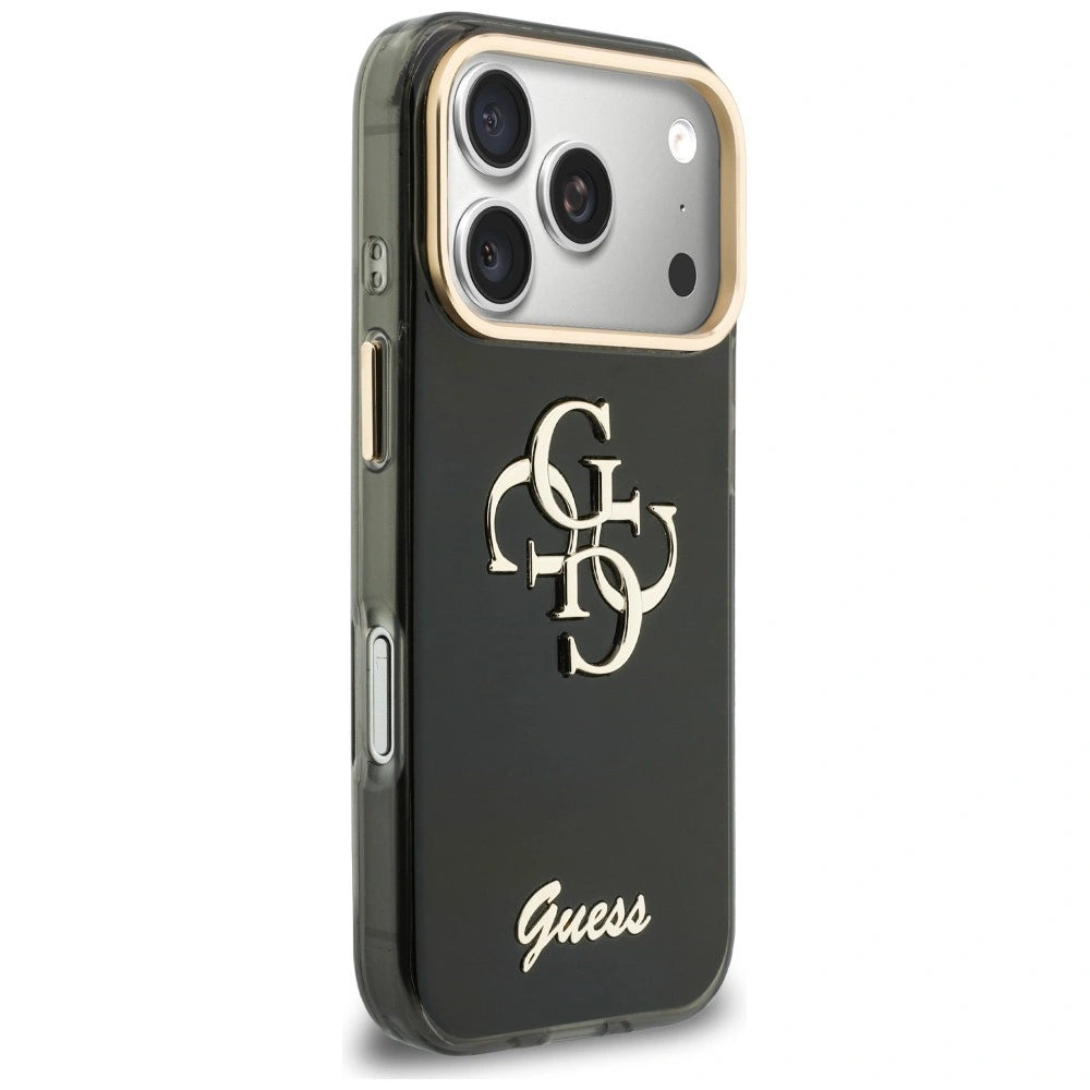 Etui Guess IML 4G Script Metal na iPhone 17 Pro Max / 18 Pro Max - czarne – zdjęcie 4
