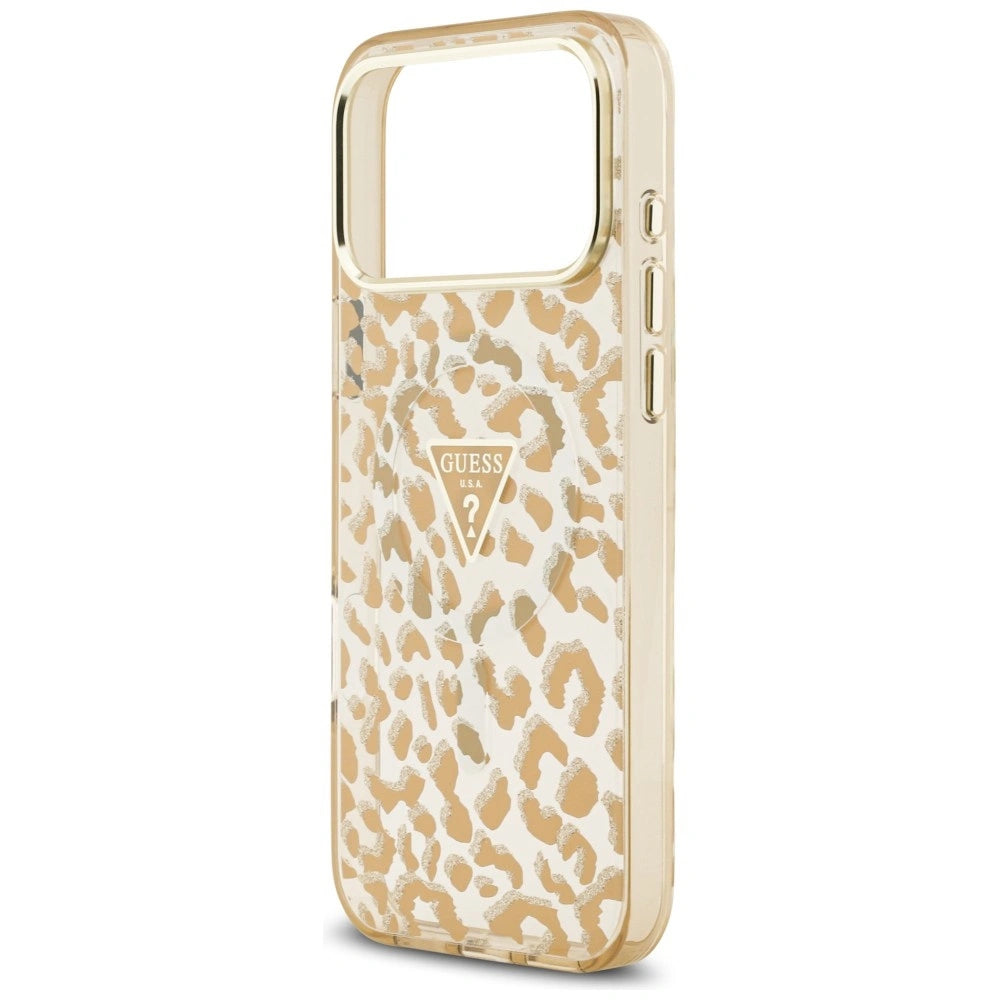 Etui Guess IML Leopard Glitter na iPhone 17 Pro / 18 Pro - brązowe – zdjęcie 6