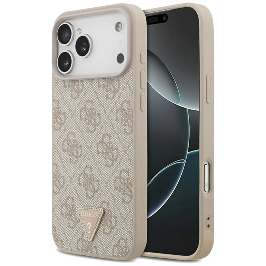 Etui Guess Leather 4G Triangle na iPhone 17 Pro Max / 18 Pro Max - różowe