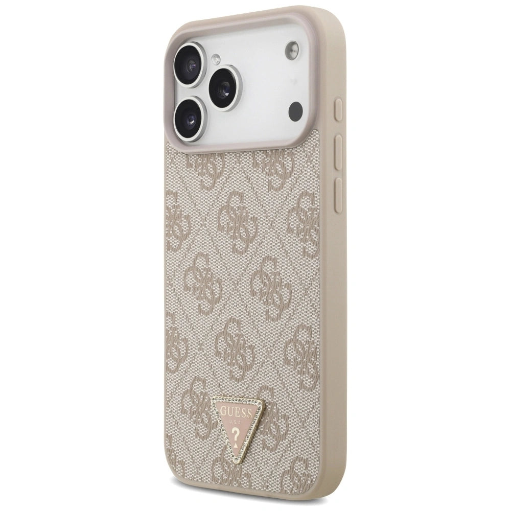 Etui Guess Leather 4G Triangle na iPhone 17 Pro Max / 18 Pro Max - różowe – zdjęcie 2