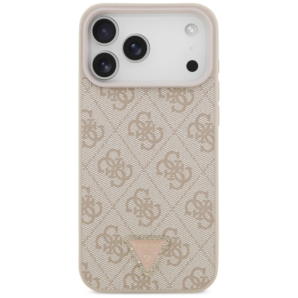 Etui Guess Leather 4G Triangle na iPhone 17 Pro Max / 18 Pro Max - różowe – zdjęcie 3