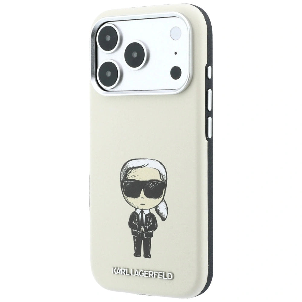 Etui Karl Lagerfeld Smooth Ikonik Sketch MagSafe na iPhone 18 Pro / 17 Pro - beżowe – zdjęcie 2