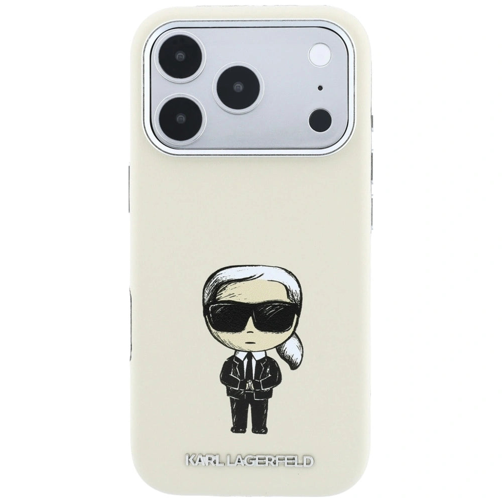 Etui Karl Lagerfeld Smooth Ikonik Sketch MagSafe na iPhone 18 Pro / 17 Pro - beżowe – zdjęcie 3