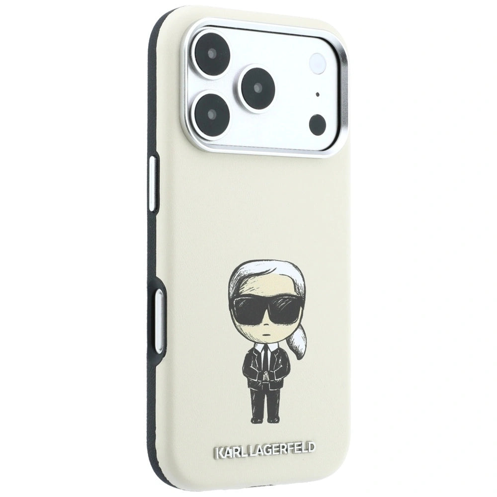 Etui Karl Lagerfeld Smooth Ikonik Sketch MagSafe na iPhone 18 Pro / 17 Pro - beżowe – zdjęcie 4