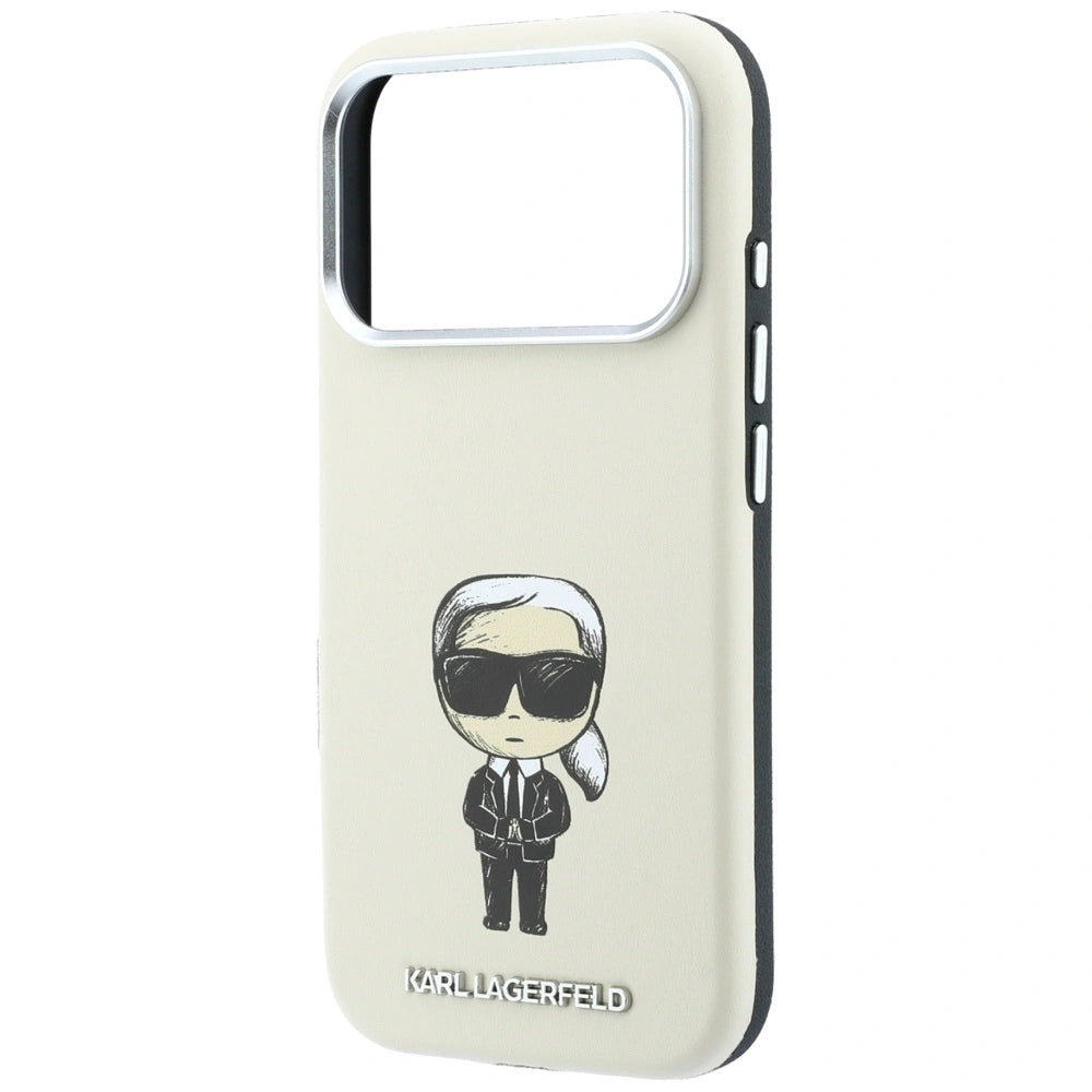 Etui Karl Lagerfeld Smooth Ikonik Sketch MagSafe na iPhone 18 Pro / 17 Pro - beżowe – zdjęcie 6