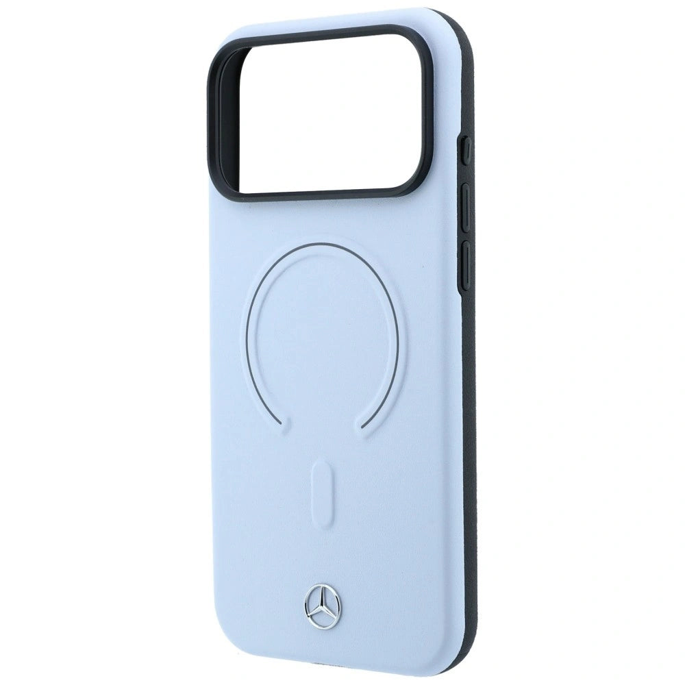 Etui Mercedes Leather 3D MagSafe na iPhone 18 Pro Max / 17 Pro Max - niebieske – zdjęcie 6