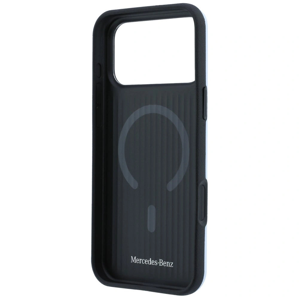 Etui Mercedes Leather 3D MagSafe na iPhone 18 Pro Max / 17 Pro Max - niebieske – zdjęcie 7