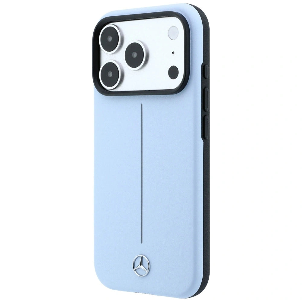 Etui Mercedes Leather Semi Wrap na iPhone 18 Pro / 17 Pro - niebieskie – zdjęcie 2
