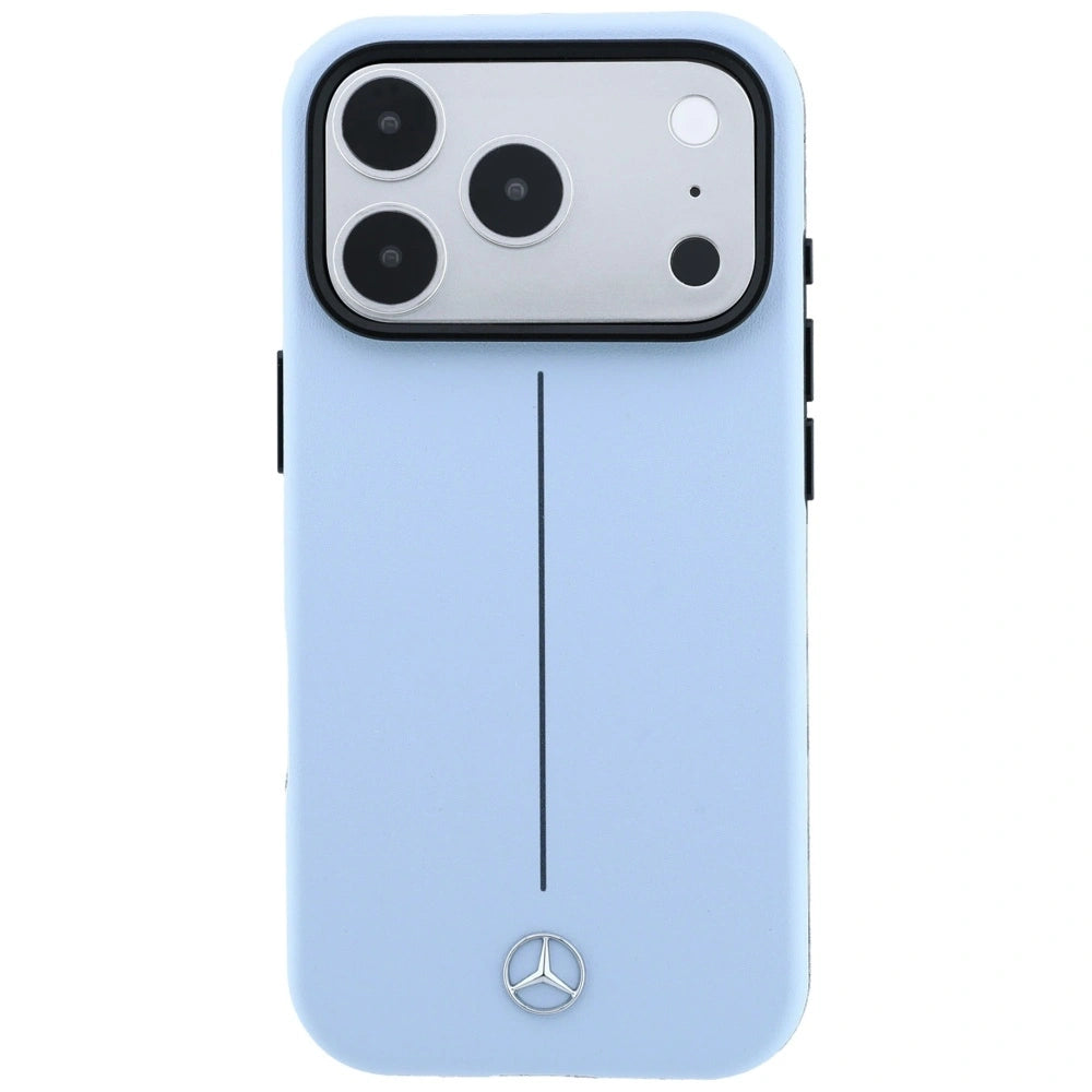 Etui Mercedes Leather Semi Wrap na iPhone 18 Pro / 17 Pro - niebieskie – zdjęcie 3
