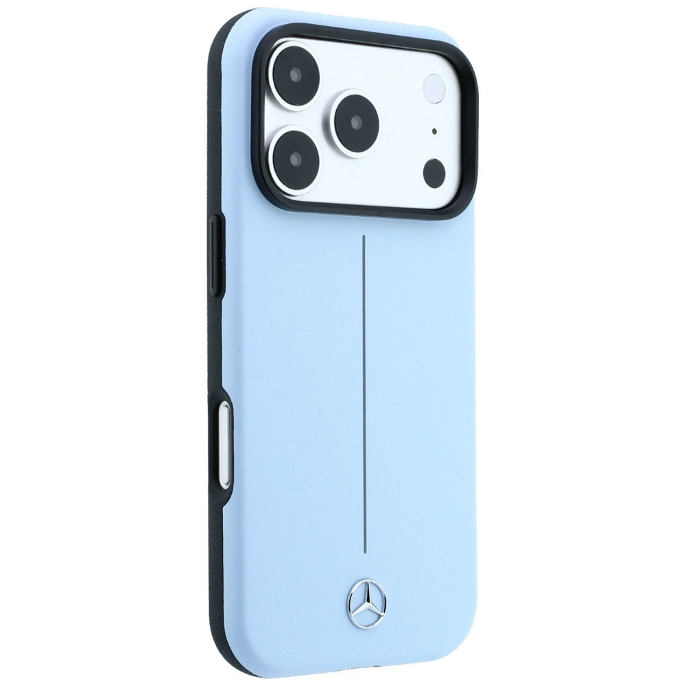 Etui Mercedes Leather Semi Wrap na iPhone 18 Pro / 17 Pro - niebieskie – zdjęcie 4
