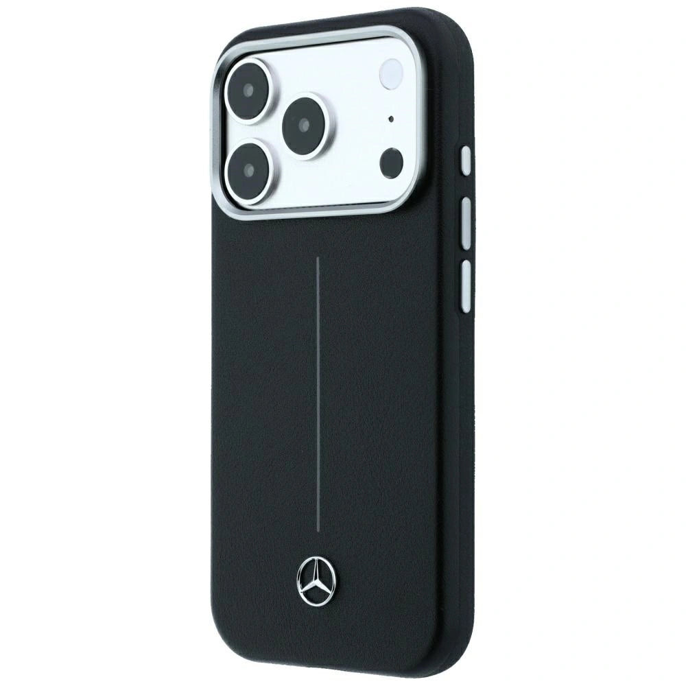 Etui Mercedes Leather Semi Wrap na iPhone 18 Pro Max / 17 Pro Max - czarne – zdjęcie 2