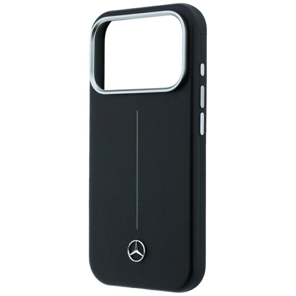 Etui Mercedes Leather Semi Wrap na iPhone 18 Pro Max / 17 Pro Max - czarne – zdjęcie 6