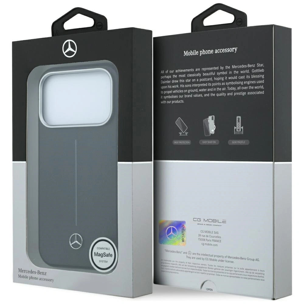 Etui Mercedes Leather Semi Wrap na iPhone 18 Pro Max / 17 Pro Max - czarne – zdjęcie 8