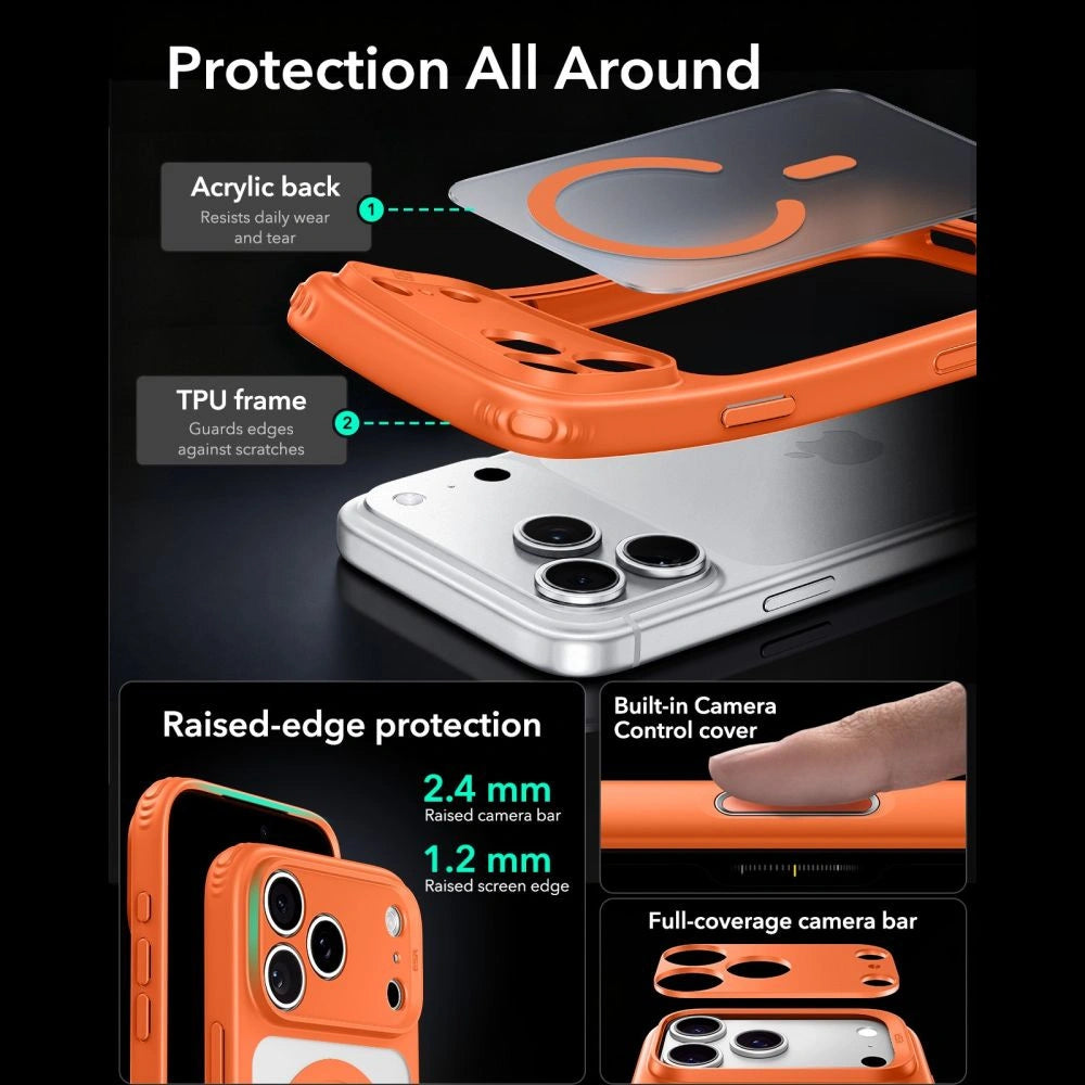 Etui ESR Classic Hybrid na iPhone 18 Pro Max / 17 Pro Max - pomarańczowe – zdjęcie 4