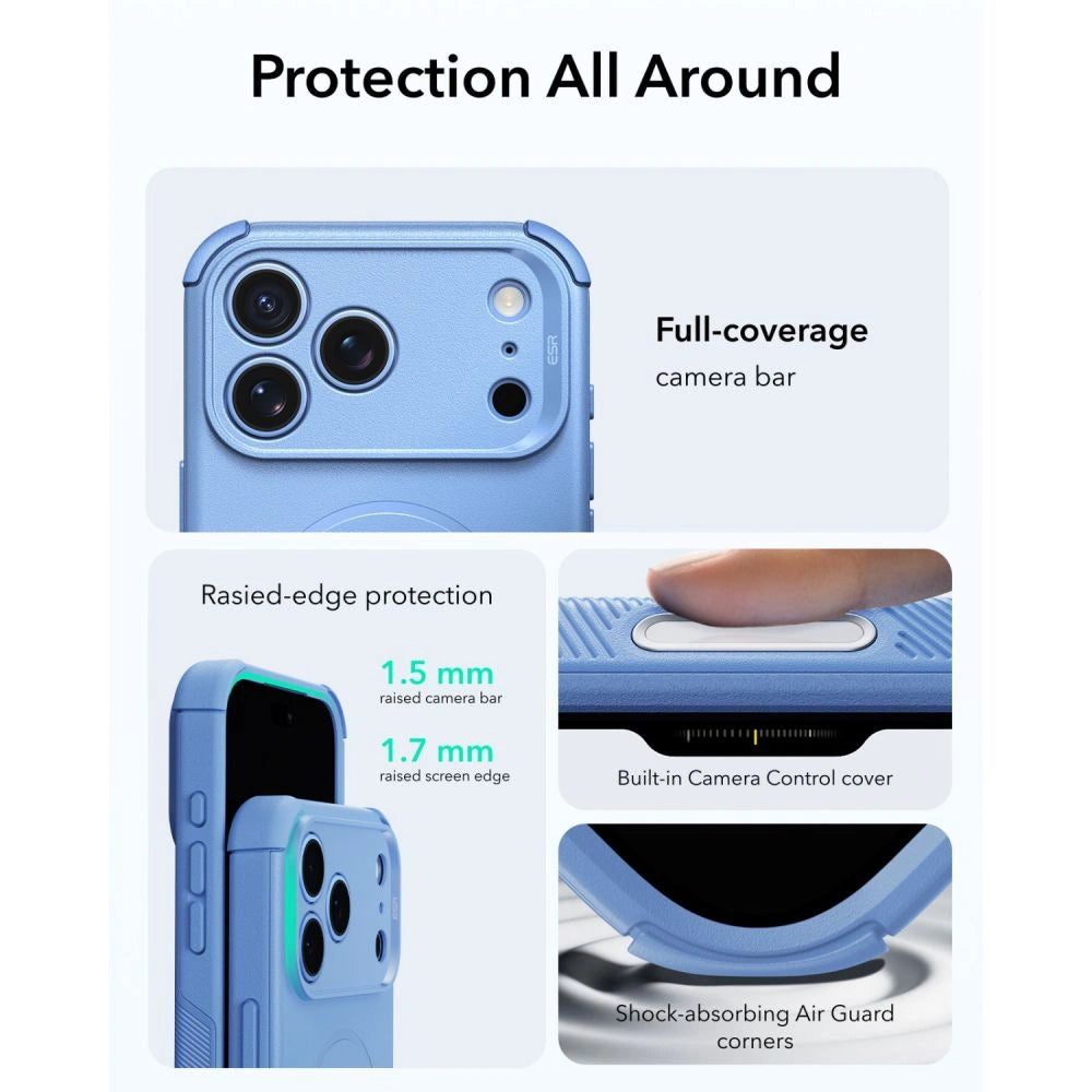 Etui ESR Cyber Tough na iPhone 18 Pro Max / 17 Pro Max - jasnoniebieskie – zdjęcie 3