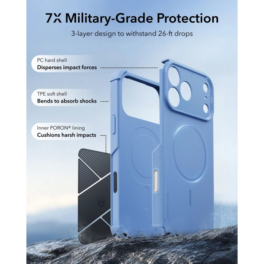 Etui ESR Cyber Tough na iPhone 18 Pro Max / 17 Pro Max - jasnoniebieskie – zdjęcie 4