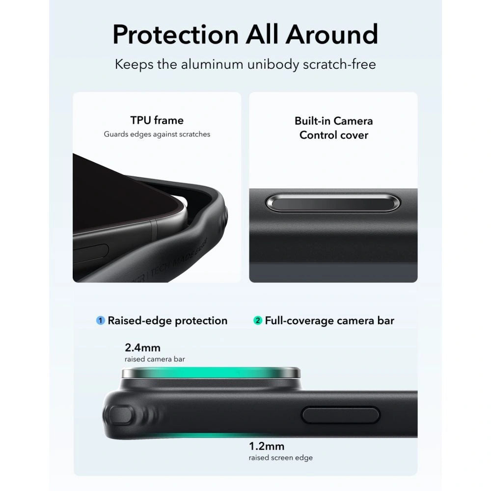 Etui ESR Classic Hybrid na iPhone 18 Pro / 17 Pro - przezroczysto-czarne – zdjęcie 5