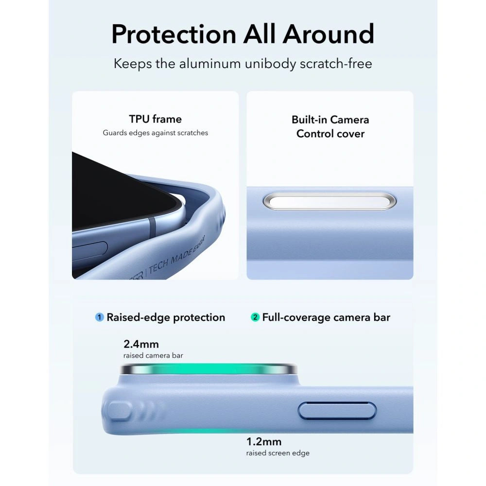 Etui ESR Classic Hybrid na iPhone 18 Pro / 17 Pro - jasnoniebieskie matowe – zdjęcie 5