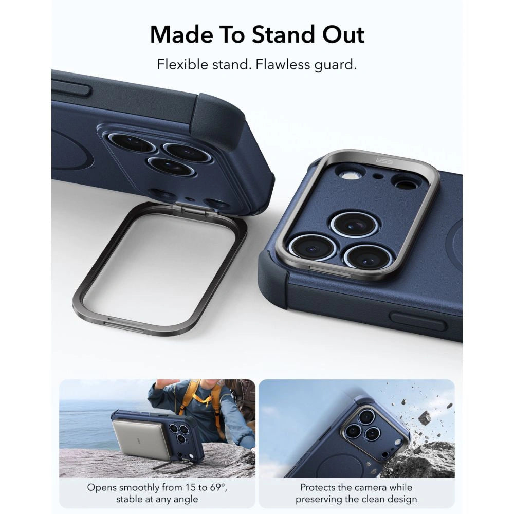 Etui ESR Cyber Tough Kickstand na iPhone 18 Pro / 17 Pro - granatowe – zdjęcie 4