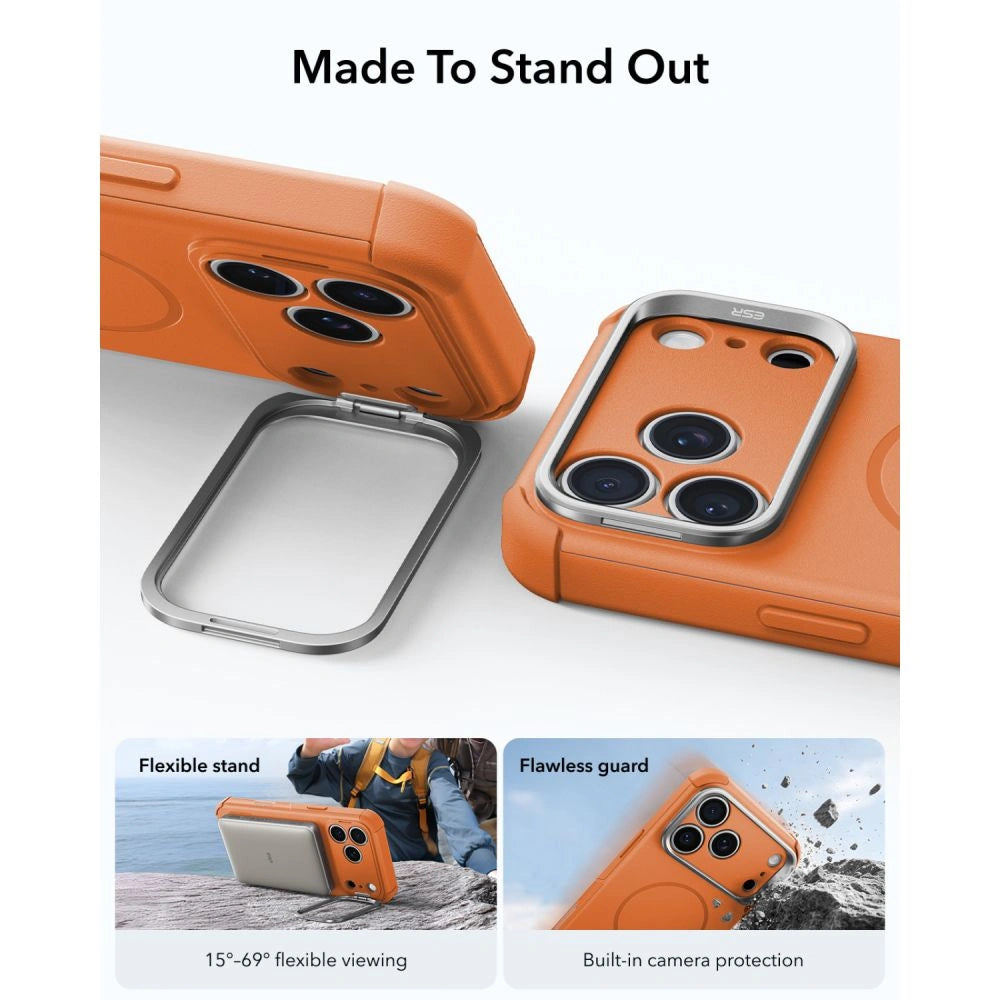 Etui ESR Cyber Tough Kickstand na iPhone 18 Pro / 17 Pro - pomarańczowe – zdjęcie 4