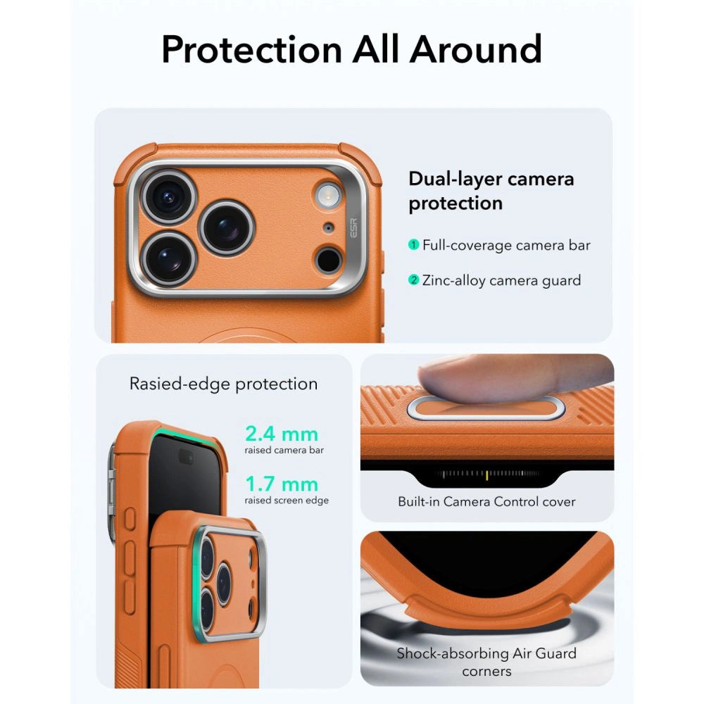 Etui ESR Cyber Tough Kickstand na iPhone 18 Pro / 17 Pro - pomarańczowe – zdjęcie 5