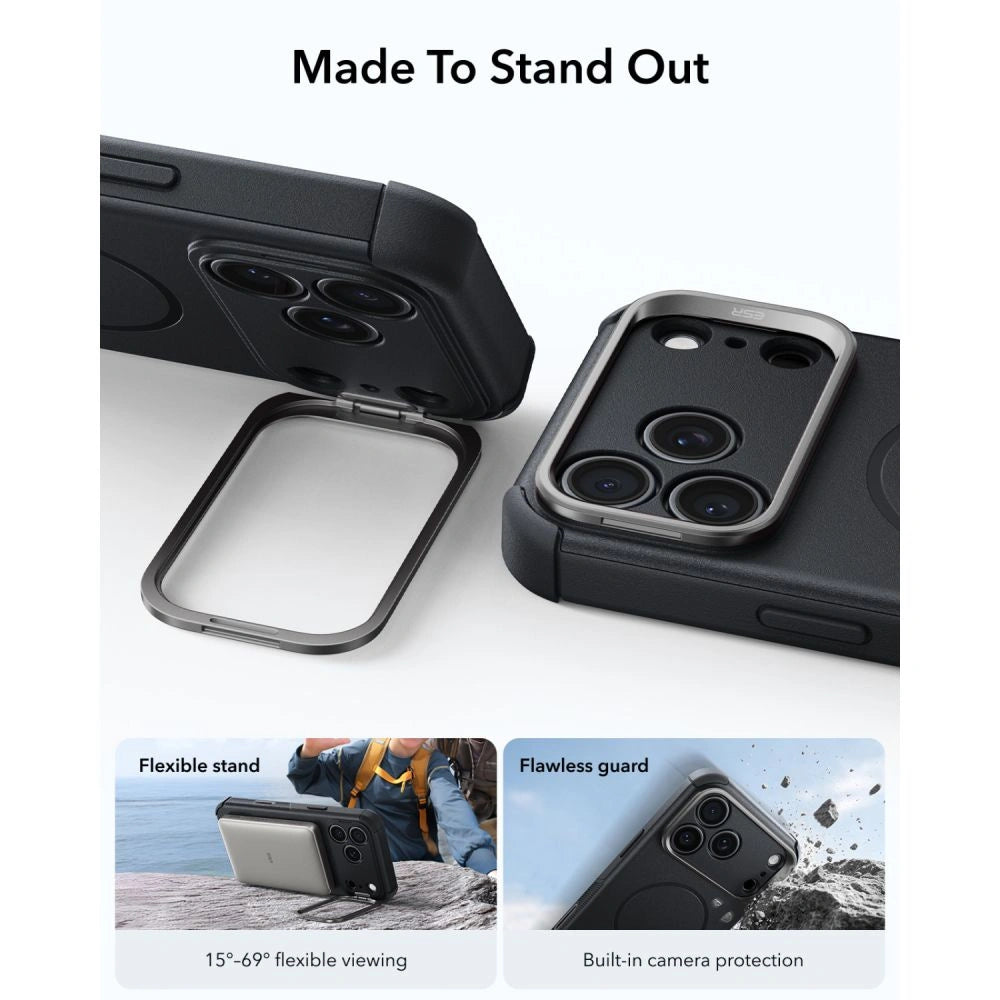 Etui ESR Cyber Tough Kickstand na iPhone 18 Pro Max / 17 Pro Max - czarne – zdjęcie 4