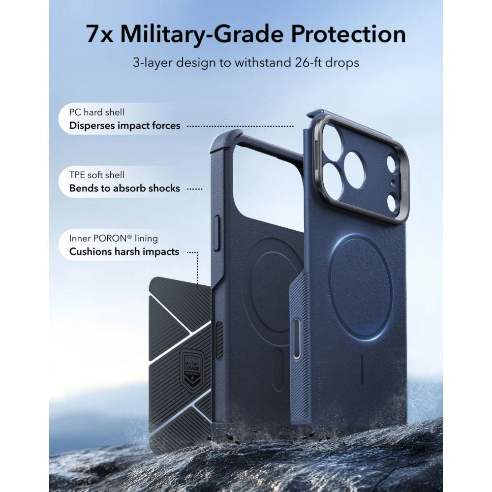 Etui ESR Cyber Tough na iPhone 18 Pro Max / 17 Pro Max - granatowe – zdjęcie 3