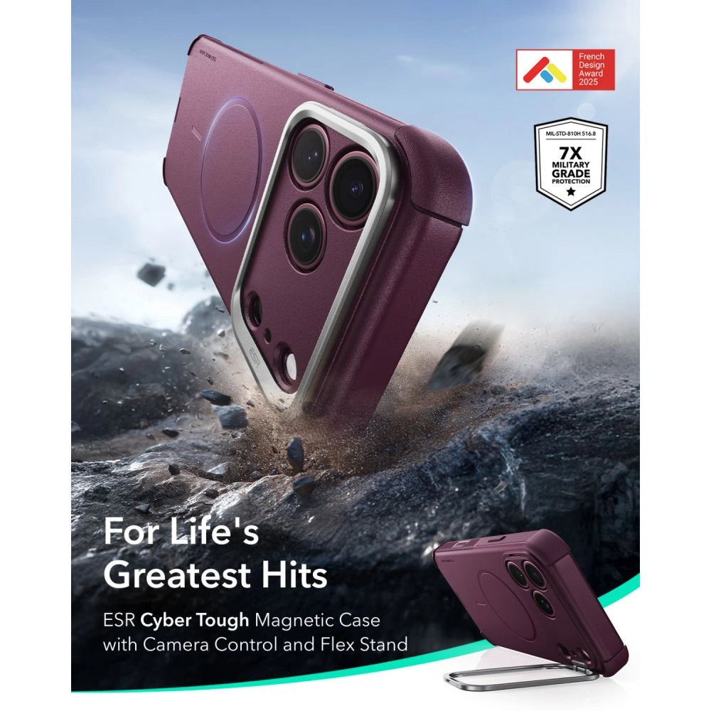 Etui ESR Cyber Tough na iPhone 18 Pro Max / 17 Pro Max - dark cherry – zdjęcie 2