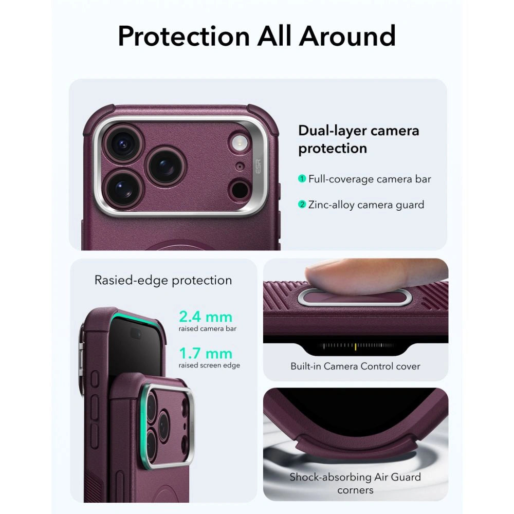 Etui ESR Cyber Tough na iPhone 18 Pro Max / 17 Pro Max - dark cherry – zdjęcie 5