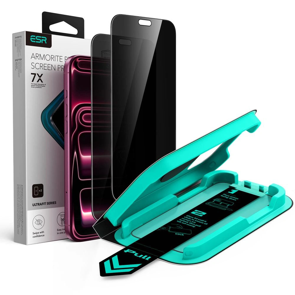 Szkło hartowane ESR UltraFit Armorite Privacy 2-Pack na iPhone 18 Pro Max