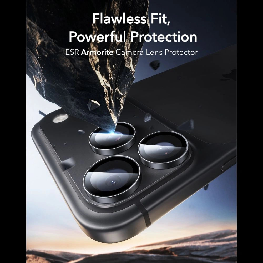 Szkło hartowane na aparat ESR na iPhone 18 Pro / 18 Pro Max - czarna – zdjęcie 2
