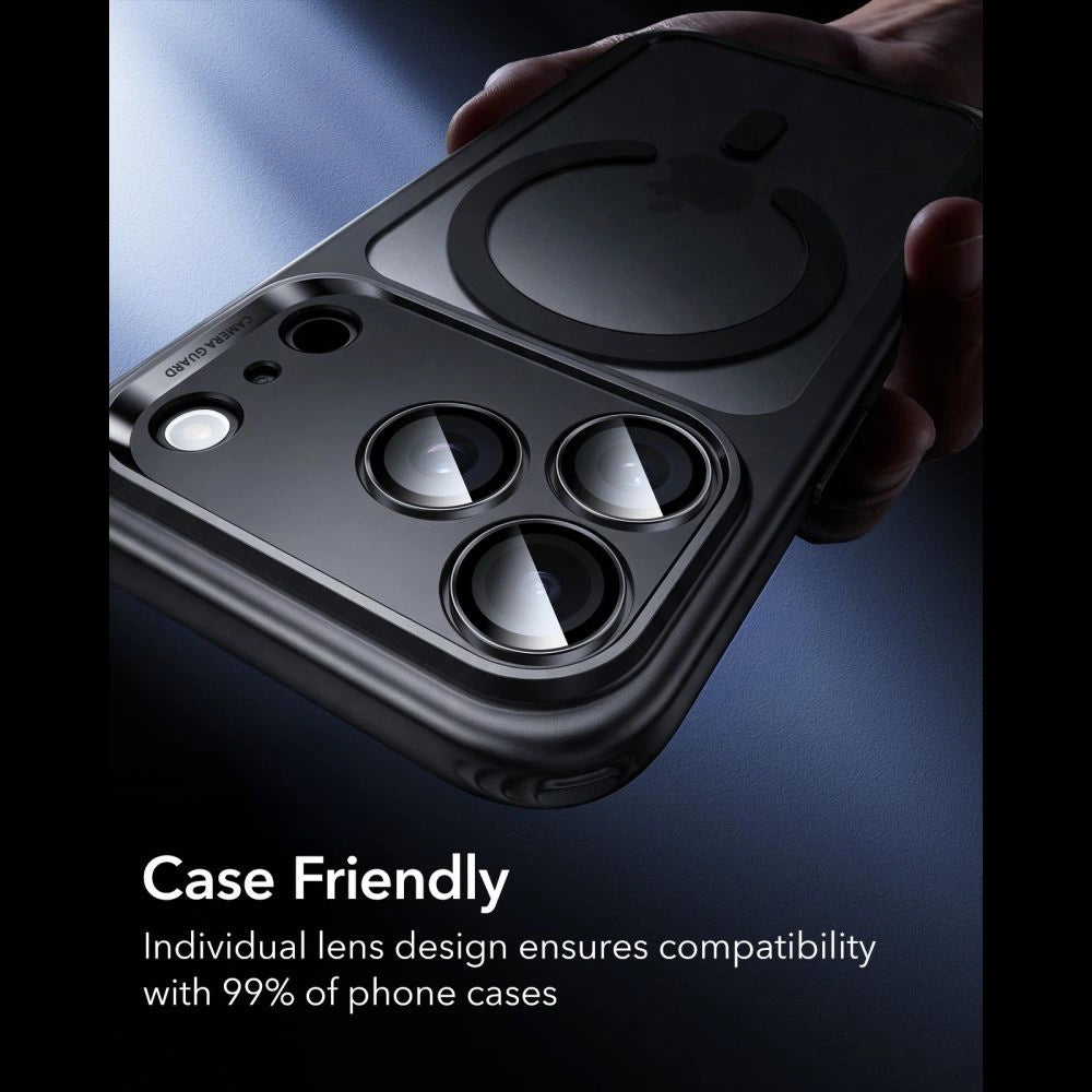Szkło hartowane na aparat ESR na iPhone 18 Pro / 18 Pro Max - czarna – zdjęcie 8