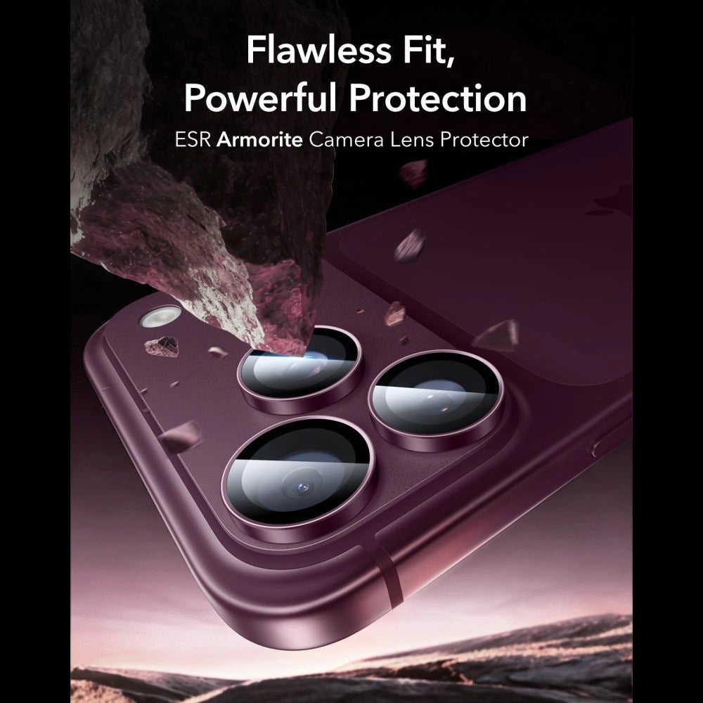 Szkło hartowane na aparat ESR Armorite Camera Protector na iPhone 18 Pro / 18 Pro Max - dark cherry – zdjęcie 2