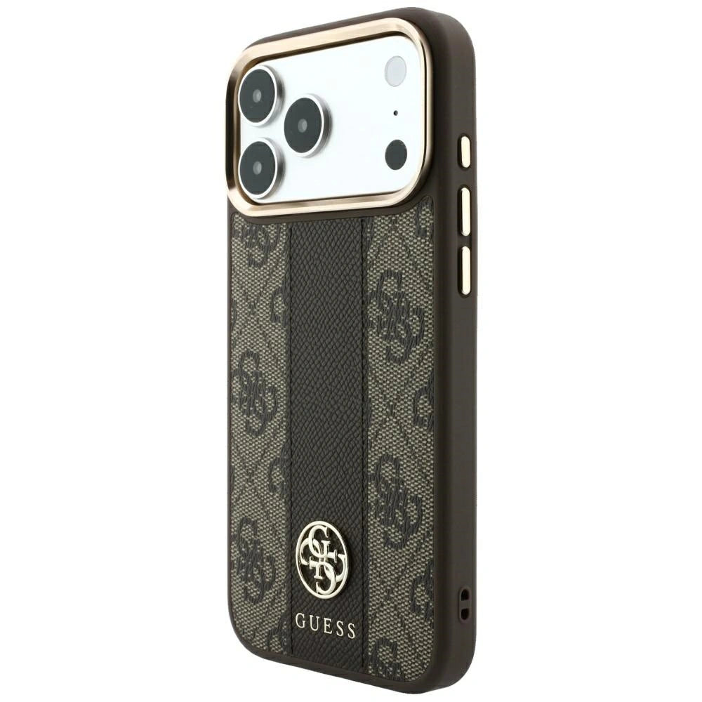 Etui Guess 4G with Stripe na iPhone 17 Pro Max / 18 Pro Max - brązowe – zdjęcie 2