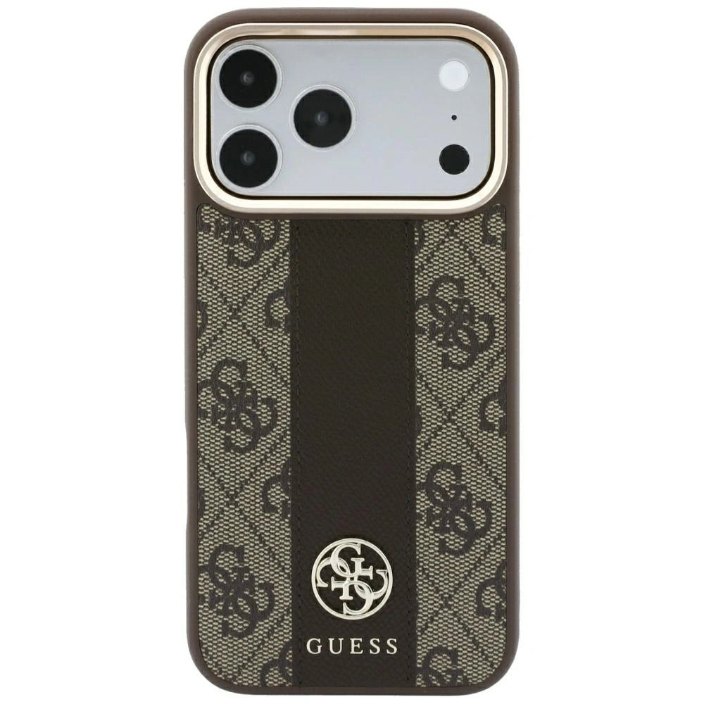 Etui Guess 4G with Stripe na iPhone 17 Pro Max / 18 Pro Max - brązowe – zdjęcie 3