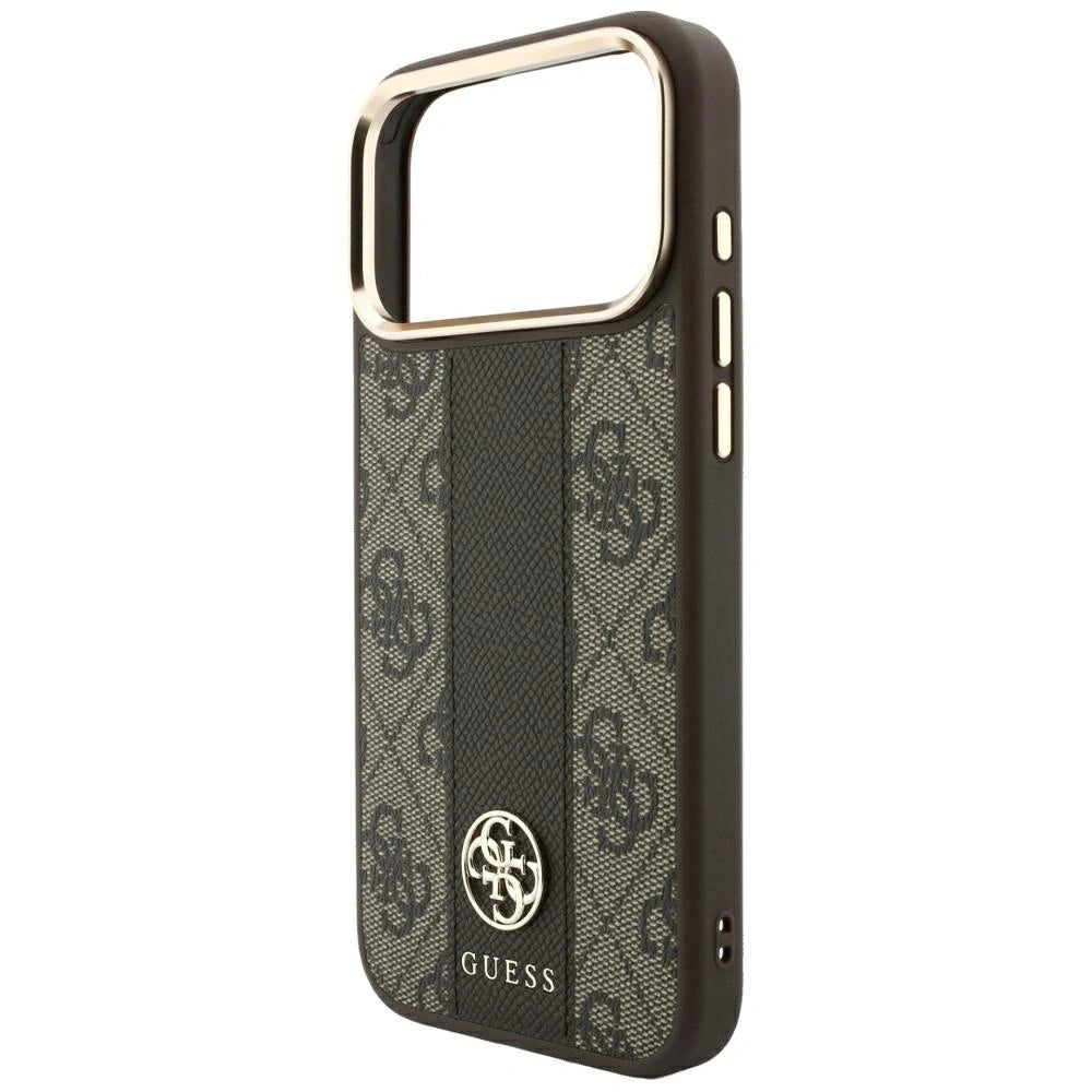 Etui Guess 4G with Stripe na iPhone 17 Pro Max / 18 Pro Max - brązowe – zdjęcie 6