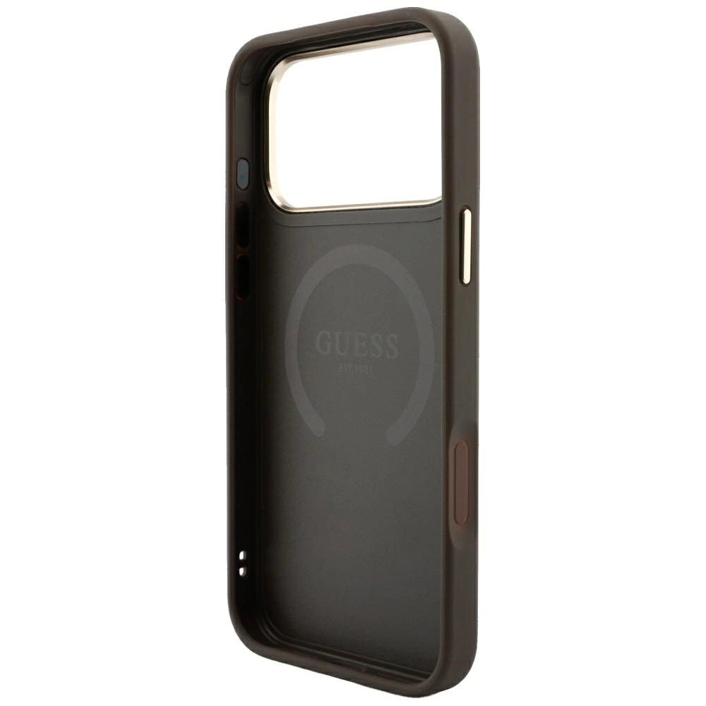 Etui Guess 4G with Stripe na iPhone 17 Pro Max / 18 Pro Max - brązowe – zdjęcie 7
