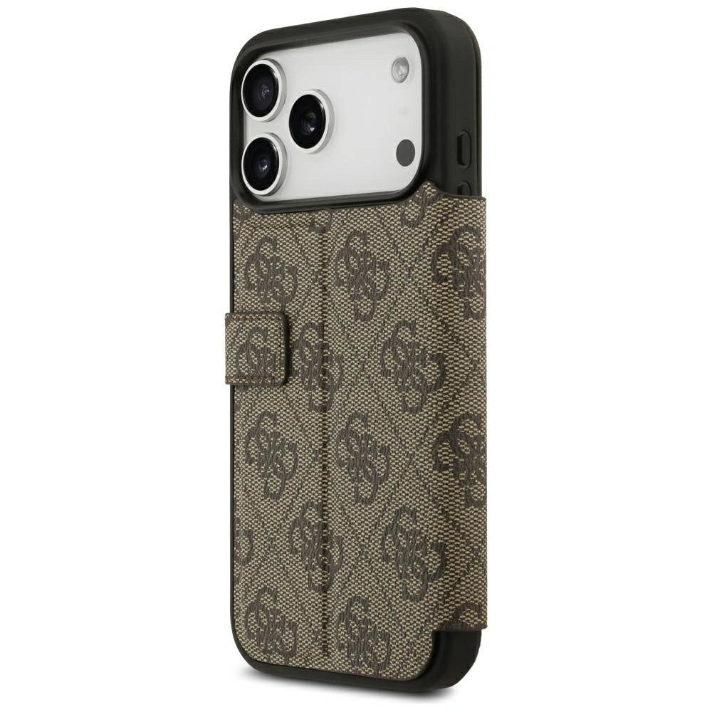 Etui Guess Book 4G Metal Logo na iPhone 18 Pro Max / 17 Pro Max - brązowe – zdjęcie 5