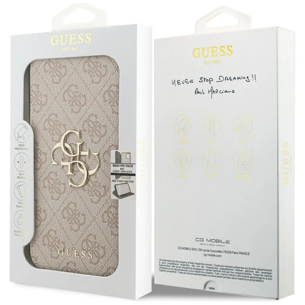 Etui Guess Book 4G Metal Logo na iPhone 18 Pro Max / 17 Pro Max - różowe – zdjęcie 7