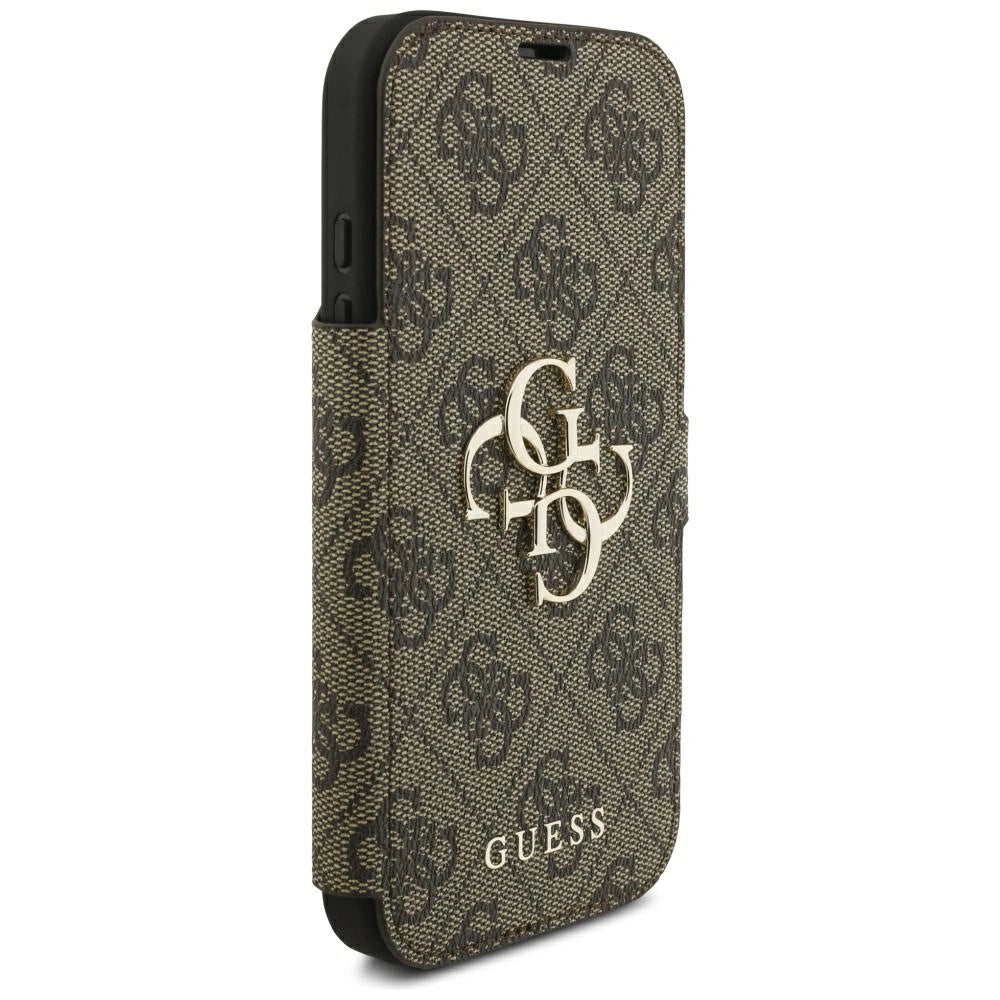 Etui Guess Book 4G Metal Logo na iPhone 18 Pro / 17 Pro - brązowe – zdjęcie 4