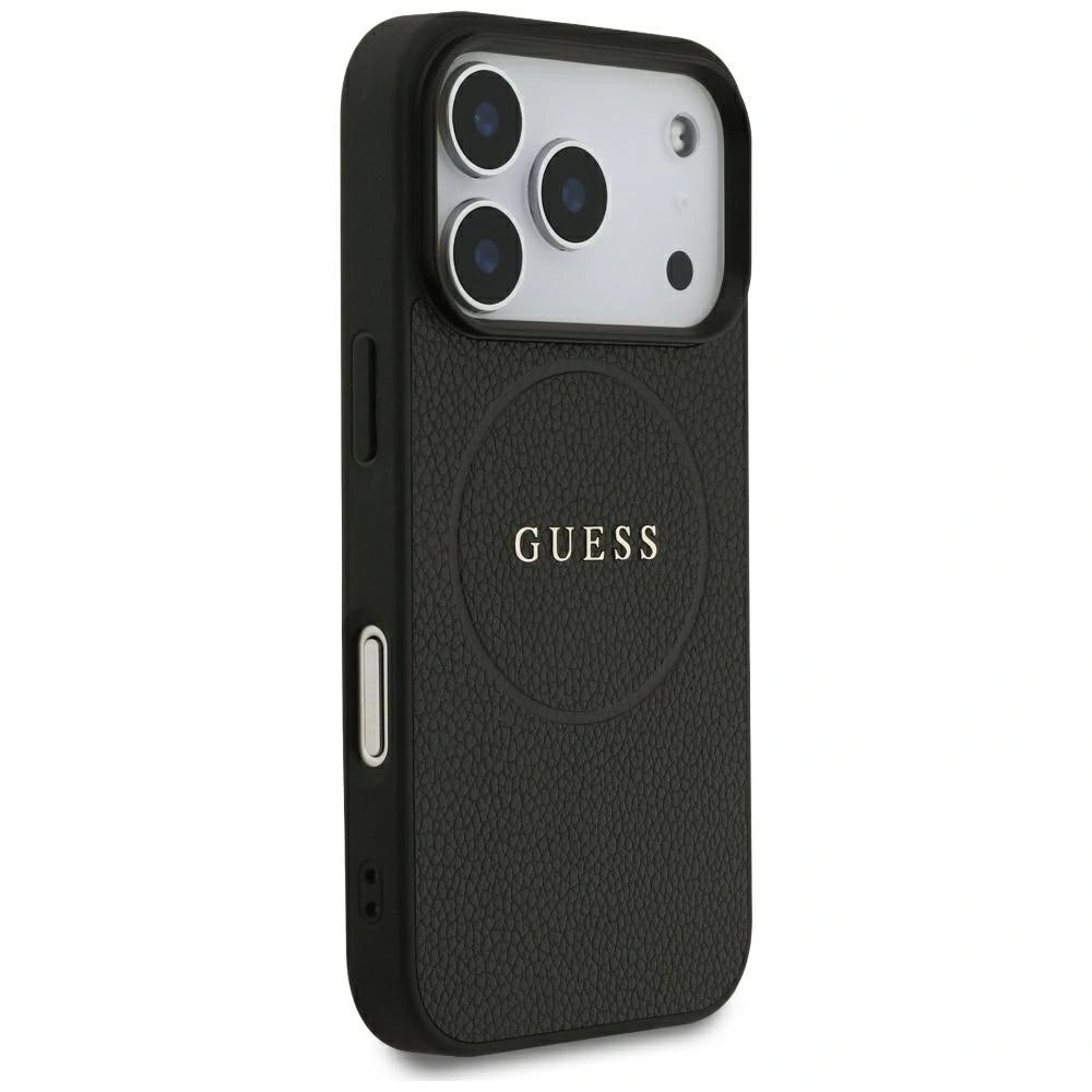 Etui Guess Grained Gold Ring MagSafe na iPhone 18 Pro / 17 Pro - czarne – zdjęcie 4