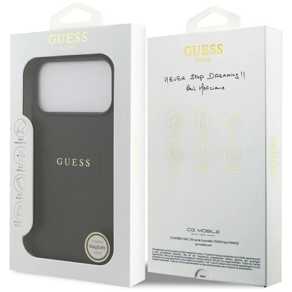 Etui Guess Grained Gold Ring na iPhone 18 Pro Max / 17 Pro Max - czarne – zdjęcie 8
